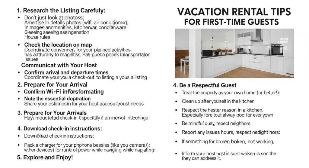 vacation rental tips for first-time guests