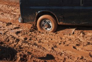 a car tire on the ground