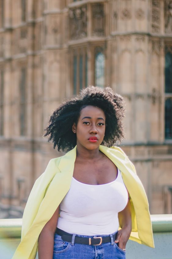 a person in a yellow shirt