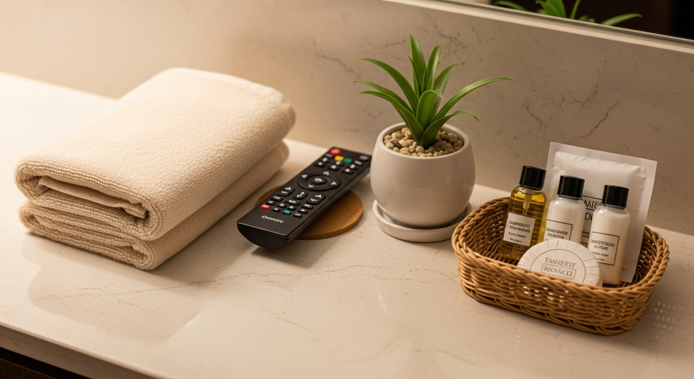 Guests maintaining a clean and respected vacation rental interior, demonstrating good etiquette and property care