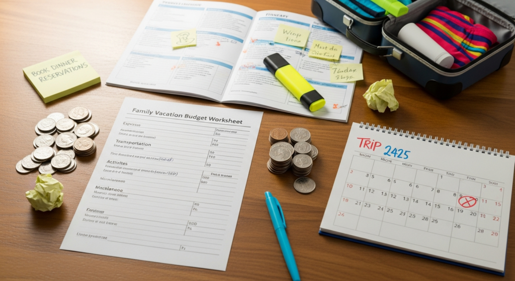 plan family vacation on budget