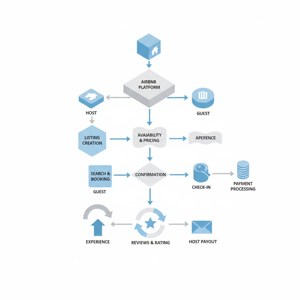 how does airbnb work - infographic 4 illustration