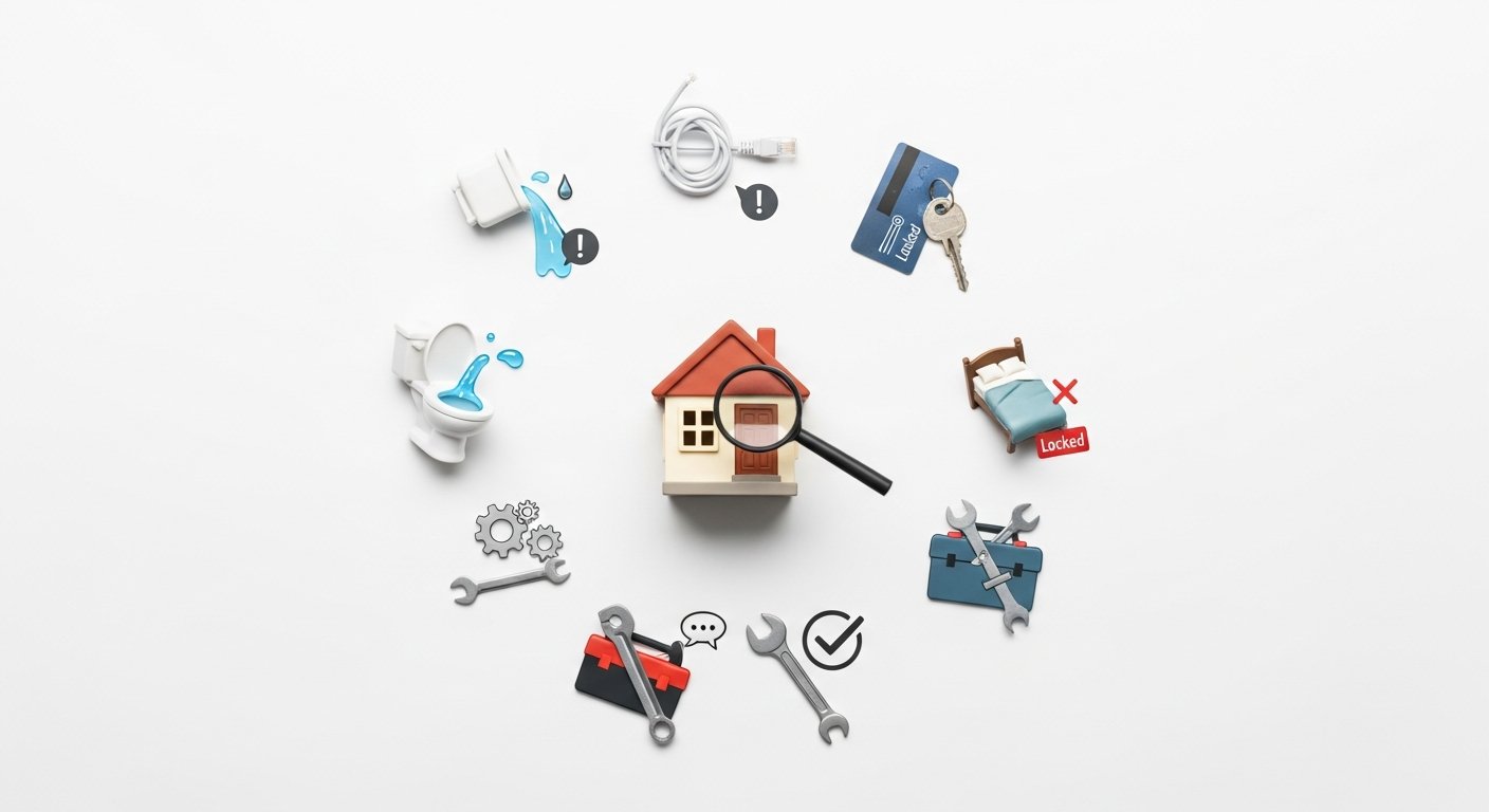 step 1: immediate identification and assessment categories — troubleshooting vacation rental issues